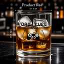 2 x New Dad Gifts, Dad Level Unlocked Whiskey Glass, Fathers Day Gift for New Father Men Husband Him from Wife Son, First Time Daddy Soon to Be Gifts, 10Oz (Transparent)