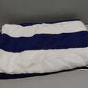 HENBAY Cotton Oversized Beach Towel - Large 70 x 35 Inch Pool Towel, Navy Blue Striped Quick Dry Swimming Cabana Towel