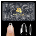 UNA GELLA Short Almond Nail Tips, 504PCS Long Lasting Short Almond Soft Gel Full Cover Nails Tips False Nails Clear Acrylic Gelly Tips for Acrylic Nail Extensions Press On Nails, 12 Sizes