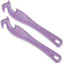 Oven Rack Push Pull Tool 2-Pack (11 Inch) - Longer Handle Suitable for Toaster Oven, air Fryer, Toaster (violet)