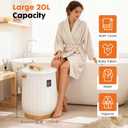 Sweetcrispy Towel Warmer for Bathroom, 20L Towel Heater with 4 Time Settings & Auto-Off, Fast Heating Blanket Warmer for Home, Safety Child Lock and Temp-Alert Design for Towels, Bathrobes, Blankets