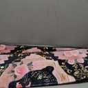 Door Mat Indoor Entrance 2x3 Rug Machine Washable Retro Lavish Leopard Animal Small Area Rug Non-Slip Low Pile Throw Rugs for Entryway, Kitchen, Front Door Indoor Entrance, Entry, Kids Room (Black Pink)
