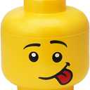 Room Copenhagen, Lego Storage Heads Stackable Storage Container - Buildable Organizational Bins for Kids Toys and Accessories - 6.30 x 6.30 x 7.28in - Small, Silly, Holds 250 Bricks