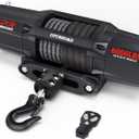 OPENROAD 6000 lbs UTV Winch, Waterproof IP67 Electric Trailer 6k Winch with 1/4"50ft Synthetic Rope,Wireless Remote and Winch Stopper (6000lb with Mounting Plate)