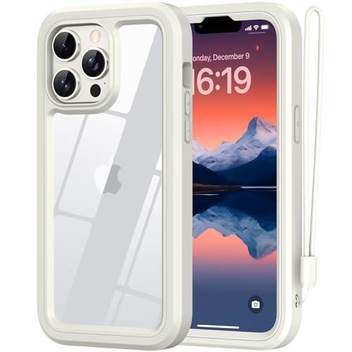 ANB for iPhone 12 Pro Max Case,Hard PC+Soft Silicone 3in1 Heavy Duty Military Grade Shock Resistant Cover for iPhone 12 Pro Max Case 6.7 Inch. (White)