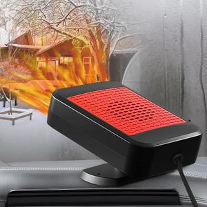 Car Heater, 12V 200W Portable Car Heater 360°Rotation 2 in 1 Heating & Cooling Fan Windshield Demisting Defroster Plug Into Cigarette Lighter for All Cars（red）