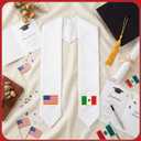 Sasylvia Mexican Graduation Stole Sash Country Flag Grad Stole for International Students