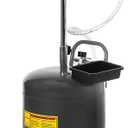 Garvee 20 Gallon Waste Oil Drain Tank, Portable Oil Drain Container, Air Operated Drainer, Fluid Fuel Transfer Drainage, Adjustable Funnel Height with Wheel &15'' Premium Bowl and a Toolbox