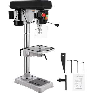 GarveeTech 15 in Benchtop Drill Press with Swing-away Safety Guard, 7.5 Amp 120V Pure Copper Motor, 288-3084 RPM Variable Speed, 0-45 Tilting Worktable, Tabletop Drilling Machine for Wood Metal