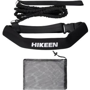 Hikeen Swimming Training Belt - 4M Tether for Swim in Place, Stationary Harness, Aquatic Resistance Belt