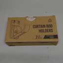 No Adhesive Heavy Duty Curtain Rod Holders with Wide Hook, 5X Stronger Than Adhesive Curtain Rod Hooks,Tension Curtain Rod Bracket for Wall with Pin Guide, Curtain Wall Mount (4 Pack, for 0.75" Rods)