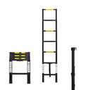 SROODTUO Telescoping RV Bunk Ladder 66-Inches (5.5 ft) - Heavy Duty Lightweight Premium Aluminum Adjustable Portable Extension Ladder for Bunk Bed RV Camper Travel Trailer Loft Dorm and Home (TLL66BK)