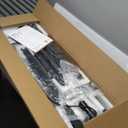 Veken 47.2" Standing Desk, Adjustable Height Office Desk with Wood Desktop, Computer Table for Home Work, Study and Gaming, Small Spaces, Modern Furniture, Black