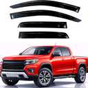 KPY Rain Guards Fit for 2023-2026 Chevrolet/Chevy Colorado Crew Cab, Out-Channel Window Visors Vent Wind Deflectors 4PC, Truck Accessories for 2023-2026 GMC Canyon Crew Cab (Full-Size Cabs)