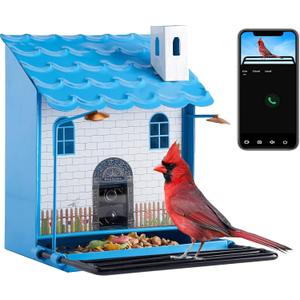 Smart Bird Feeder Camera,Bird Feeder with Camera,auto Capture Bird Videos&Notify When Birds Detected .Ideal Gift for Bird Lovers(Include 32G SD Card)