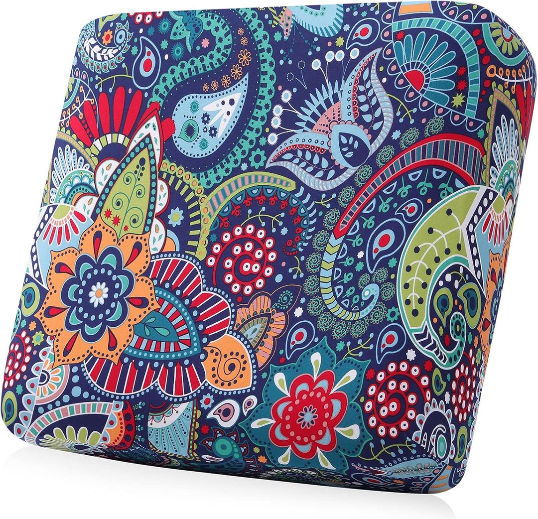 Smiry Printed Couch Cushion Covers, Stretch Soft Couch Covers for Sofa, Washable Non-Slip Sofa Slipcover Furniture Protector for Indoor and Outdoor (Backrest L, Blue Green)