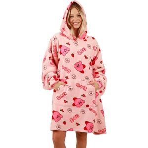 Adult Kirby Oversized Hoodie Blanket Wearable Blanket-OSFA