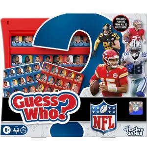 Guess Who? NFL Edition Board Game | Officially Licensed NFL Game for Kids and Families | Ages 6+ | 2 Players | 15 Mins. | Football Games