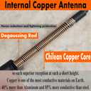 7 Inch Flexible Spiral Rubber Antenna for Kia Rio (2006-2020), Kia Rio5 (2009-2014) Antenna, Car Wash Proof - Internal Copper Coil Antenna Mast Replacement