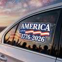 2 Pack 250th Independence Anniversary Stickers 1776-2026 Patriotic USA Flag Vinyl Decal, Waterproof Outdoor Sticker for Car Window, Truck & Laptop (12 x 8 inch)