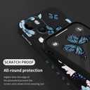 for iPhone 15 Case Anti Scratch Soft Microfiber Lining, Soft Shockproof Slim Fit Floral for iPhone 15 Phone Cover 6.1 inch-Aurora Butterfly Black
