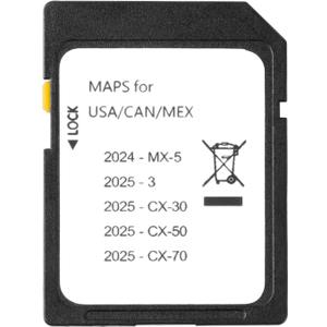 Latest Version Navigation SD Card Fits for Mazda CX-30/CX-50/CX-70/3 2025, MX-5 2024 Car GPS Navigation System for USA/Canada Replacement Accessories