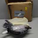 Carbon Steel Wok - Including Glass Cover and Silicone Spatula, 13-Inch Woks & Stir-Fry Pans for Induction, Electric, Gas Stoves