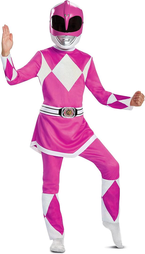Disguise Power Rangers Pink Ranger Costume, Officially Licensed Power Rangers Costume for Girls, Small (4-6Y)