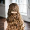 TIEOSME 12Pcs Bobby Pins for Women, Gold White Pearl Hair Pins Elegant Metal Barrettes Hair Clips for Women Wedding Bridal Party Accessories