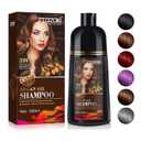 Light Brown Hair Dye Shampoo 3 in 1, Magic Dye Colors in Minutes-Long Lasting & Easy to Use Argan Oil Herbal Hair Color Shampoo champu con tinte para canas 500ml