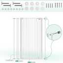 51" Extra Tall Cat Gate 28.5"-35" Wide, Auto Close, Pressure Mounted, for Cats & Small Dogs, Hallway, Stairs, Kitchen,Pet Gate,White