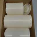 Weatherproof Flameless Candles with 6 H Timer-1000 Hours Long Life, Waterproof Battery Operated Flickering LED Pillar Candles,Outdoor Candles for Chiristmas Thanksgiving Halloween  4" 5" 6" Ivory)