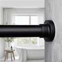 Tension Curtain Rod 17 To 83 Inch White Tension Rod 1" Diameter Heavy Duty Tension Shower Rod Adjustable Spring Curtain Rod No Drilling Stainless Steel For Windows Bedroom Closet Doorway Door Kitchen