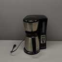BLACK+DECKER 12 Cup Thermal Programmable Coffee Maker with Brew Strength and VORTEX Technology, Black/Steel, CM2046S