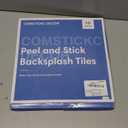 Pure White Peel and Stick Backsplash,10 Pcs 12''x12'',Glossy White Peel and Stick Tiles Stickers Vinyl Backsplash Kitchen Bathroom,Waterproof,Removable