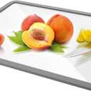 Cutting Board, Tempered Glass Cutting Board for Kitchen Counter, Chopping Board with Non-Slip Silicone Edges, Heat Resistant, Dishwasher Safe, Kitchen Decoration (12"L x 8"W)