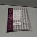 jinchan Striped Linen Kitchen Curtains 36 Inches Length Tier Curtains Farmhouse Modern Cafe Style Small Window Treatments Airy Light Filtering Rod Pocket for Living Room Bathroom 2 Panels Blue