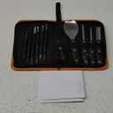 Professional Pumpkin Carving Kit, 11 Pieces Heavy Duty Stainless Steel Carving Tools for Halloween with Carrying Case and 10 Pcs Carving Templates-Black