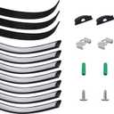 10-Pack Black Bendable LED Aluminum Channel, 3.3ft/1M Flexible Strip Diffuser with Milky White Cover, Recessed Housing for 12.5mm Wide Tape Light, Ideal for Curved Walls Drywall