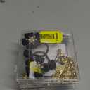 Straw Covers for Stanley Cup Accessories: Black Decorations for Stanley 30 oz & 40 oz Tumbler with Handle, Bling Letter Charms and Flower Silicone Straw Cap Topper, Trendy Stuff for Teen Girls & Women, Set of 3