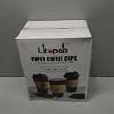 LITOPAK 100 Pack 16 oz Paper Coffee Cups with Lids, Black Disposable Coffee Cups with Lids, Sleeves and Stirring Sticks, for Parties, Picnic, Travel, and Events