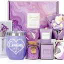 Cousin Gifts for Women, Cousins Birthday Gift Ideas Box for Women Female, Promoted to Big Cousins, Best Cousin Ever Tumbler Set Get Well Soon Self Care 7pcs Basket for Christmas, Mothers Day