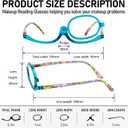 MMOWW 2 Pairs Makeup Reading Glasses for Women Magnifying Flip Down Cosmetic Readers +2.0