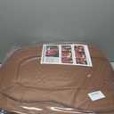 Car Seat Covers Full Set, Leather Seat Covers for Cars, 5 Pack Breathable Seat Cover, Suitable for SUV/Truck/Sedan/Automotive (Brown)
