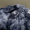 Fluffy Throw Bubble Blanket Queen Size - Faux Fur Throw for Couch or Bed - Plush Soft Extra Thick Faux Fur Rabbit Blanket - Warm & Breathable - Luxury Minky Tie Dye Bedding - 90" x 90", Marble Blue