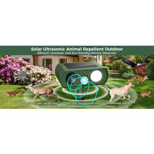 Upgraded Solar Ultrasonic Animal Repellent Outdoor, Deer Repellent Devices Motion Detection, Waterproof Cat Squirrel Mouse Raccoon Dog Repellent Deterrent with LED Flash Lights for Yard Farm Garden Upgraded Solar Ultrasonic Animal Repellent Outdoor, Deer Repellent Devices Motion Detection, Waterproof Cat Squirrel Mouse Raccoon Dog Repellent Deterrent with LED Flash Lights for Yard Farm Garden