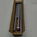 Silver Curtain Rods for Windows 28 to 48 Inch, 5/8" Diameter Heavy Duty Metal Stainless Steel Adjustable Small Curtain Rod With Bracket