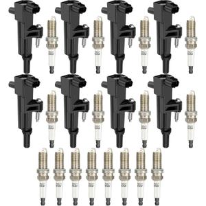ECCPP UF601 8 ignition coils with 16 iridium Spark Plugs for Dodge Dakota Durango for Ram C1649 UF601 52-2061