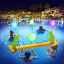 Pool Toys - 16" Light Up Beach Ball, 4 Pack Glow in The Dark Balls with 8 LED Modes, Pool Games for Adults, Teens and Kids, LED Ball for Outdoor or Indoor Activities