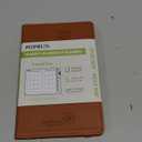 POPRUN Pocket Monthly Planner 2026-2027 (Pocket- 4''x 6.25'' Soft Leather Cover) - 18 Month Calendar Book for Purse (Jan.2026 - Jun. 2027), 100 GSM Thick Paper - Brown